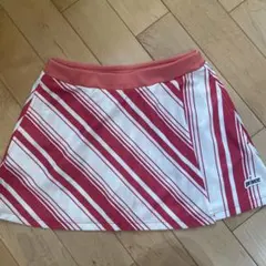 prince テニス スカート M 赤と白のストライプ