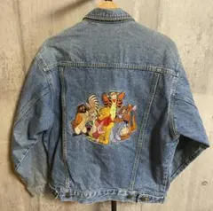 【希少】ディズニーヴィンテージ デニムジャケット Gジャン プーさん 刺繍