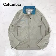 コロンビア　ナイロンジャケット　ブルゾン　S カーキ　軽量　アウトドア　配色