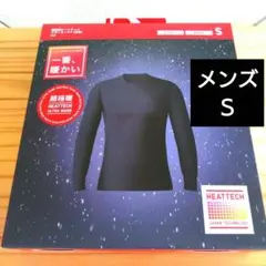 UNIQLO　超極暖ヒートテッククルーネックT　ネイビー　S