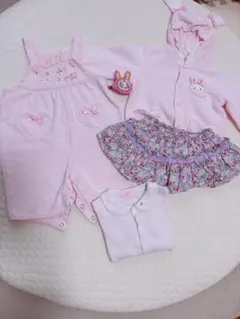 メゾピアノ立体うさぎ80 春服まとめ売り4点(おまけつき)