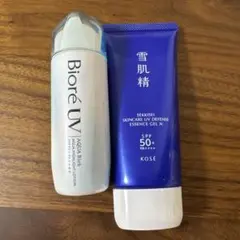 【2本セット】雪肌精スキンケアUVとビオレ UV アクアリッチエッセンス