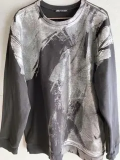 ★美品★ZARA オーバーサイズ★フォイルスウェット★