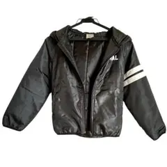 キッズ ナイロンジャケット 140 黒R OＹＡＬ・ウィンドブレーカー フード付