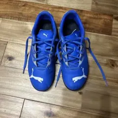 プーマ　サッカートレーニングシューズ青　23.5センチ