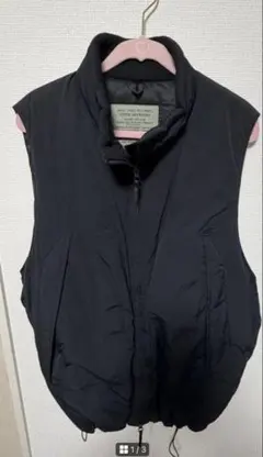 【美品】☆FREAKS STORE ブラック ダウンベスト プリマロフトＬサイズ