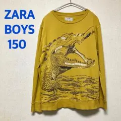 ZARA BOYS ザラボーイズ 150 トレーナー 薄手スウェット 黄色 ワニ