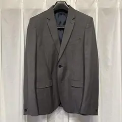 ナノユニバース グレー テーラードジャケット 2つボタン