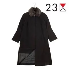 12T426☆ 23区 ブラウン系 ロング ウールコート アウター 秋冬 防寒のサムネイル