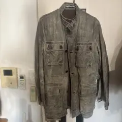 MEN'S MELROSE グレージュ　レザージャケット MEN'S MELROSE 革ジャン ライダース シープナッパシングルライダース