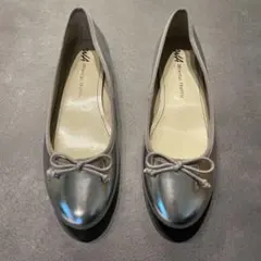 シルバー バレエシューズ 39サイズ