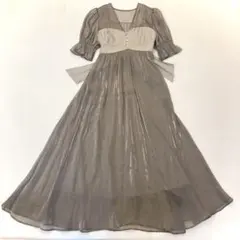 SINCETHENシフォン ロングワンピース キャミワンピース アイボリー S