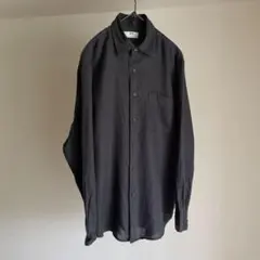 UNIQLO ユニクロ　リネンシャツ　ブラック　Mのサムネイル