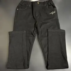 mezzo piano jrブラックデニム風裏起毛レギンスパンツ