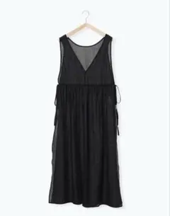 Samansa Mos2 blue 前後2wayサイドスリットワンピース