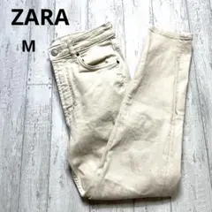 ZARA クリーム色 スキニーパンツ EUR38 M相当 無地 ストレッチ