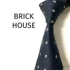 ブリックハウス　BRICK HOUSE ネクタイ　スクエアドット　ネイビー系のサムネイル