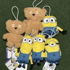 ミニオンマスコット　6点まとめ売り　新品タグ付き　ラウンドワン限定