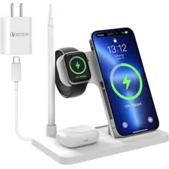 4in1ワイヤレス充電器　白