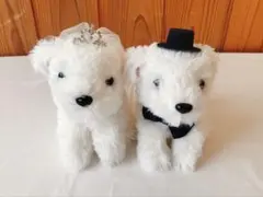 ウェディングドール 犬 新郎新婦ペア｜結婚式 受付 飾り 約14.5cm