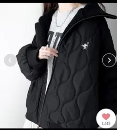 ブラック キルティングジャケット クラシカルエルフXL