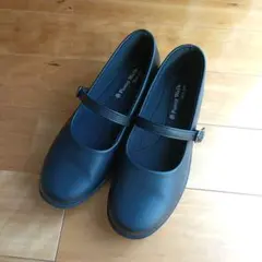 【美品】Pansy Walk ストラップ付きブラックパンプス 24.0 EEE