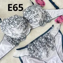 グラナティス E65 花柄刺繍ブラジャーショーツセット