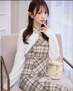 michell macaron ミシェルマカロン アンサンブルチェックワンピース