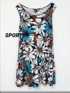 SPORTIFF スポーティフ 花柄 ノースリーブ チュニック トップス Sのサムネイル