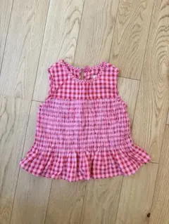 ZARA ギンガムチェック ノースリーブトップス 98cm 3y