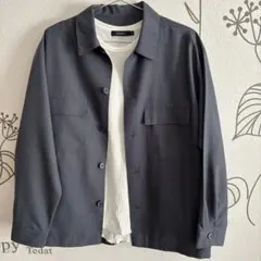 GU 新品未使用　ネイビーグレイシャツジャケット　（Ｌ）
