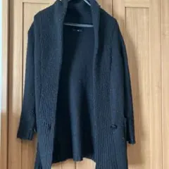 HARE 黒 ニット ロングカーディガン