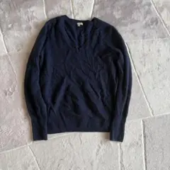 00s cashmere100 navy sweaterのサムネイル