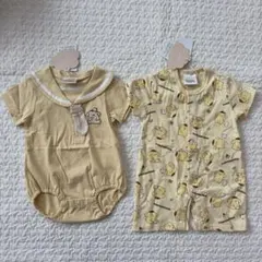 【新品未使用タグ付き✨】ポムポムプリンロンパース・カバーオールセット 2枚セット