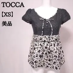 【美品】TOCCA トッカ レース 切り替えブラウス 花柄 パフスリーブ 4のサムネイル