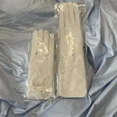 ウェディンググローブとヘッドアクセサリーセット