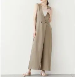 【SUGAR BISKET】新品⭐︎ラップ風オールインワン　ブラウン　Mサイズのサムネイル