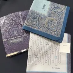 セリーヌ等　ハンカチ　3枚