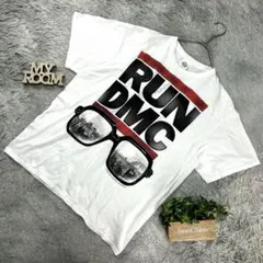 90s風★RUN DMCグラフィックTシャツ白L