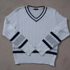 C.D.S Vネックニット ホワイト