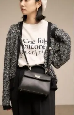 SNIDEL スナイデル Sustainable ニットツイードカーディガン