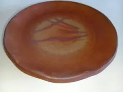 備前焼　作家もの　緋襷　直径16cm　皿