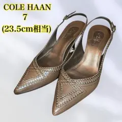 COLE HAAN ストラップサンダル　ポインテッドトゥ　レザー　ブラウン　7のサムネイル