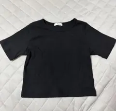 WEGO リブ 半袖 Tシャツ ブラック