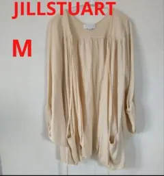 JILLSTUART カーディガン ニットトッパー　五分袖　ベージュ M　やや長のサムネイル