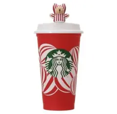 ホリデー2024リユーザブルカップ専用ドリンクホールキャップベアリスタレッド