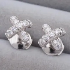 ティファニー ピアス ダイヤ クロスステッチ Pt950のサムネイル