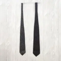 ネクタイ2本まとめ売り ブランド雑多 早い者勝ち! ペイズリー 花柄 ブラック
