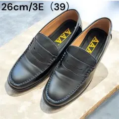 美品 フォーマルシューズ 卒業式 入学式 冠婚葬祭 ブラック ローファー 26