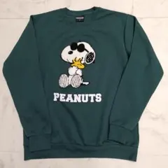 PEANUTS スヌーピー刺繍トレーナー　モコモコ刺繍　メンズMサイズ